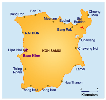 BaanKilee Lipa Noi Map